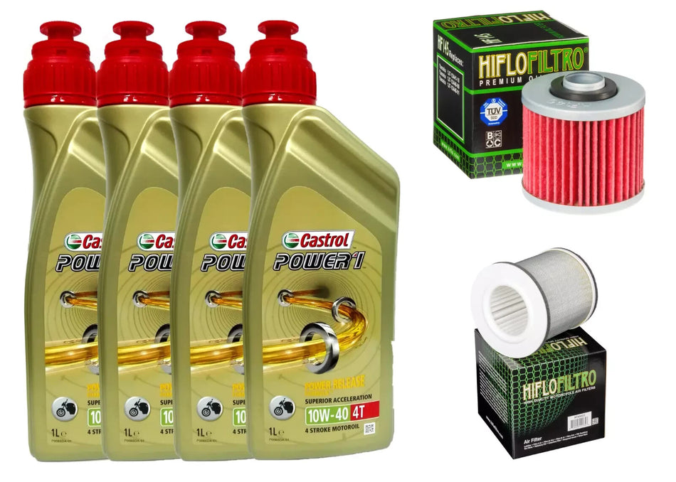 KIT/TAGLIANDO YAMAHA TDM 850 1991 AL 2001 CASTROL POWER 1 10W40 FILTRO OLIO ARIA