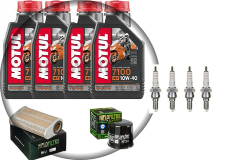 HONDA HORNET 600 2011 2012 2013 KIT TAGLIANDO OLIO MOTUL 7100 FILTRI CANDELE NGK