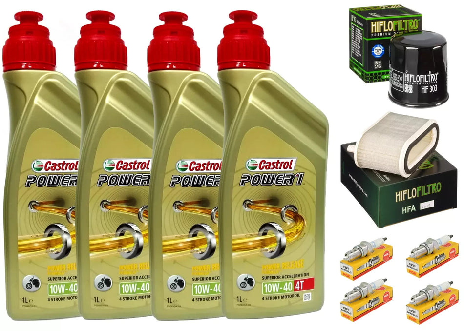 KIT/TAGLIANDO YAMAHA V-MAX 1200 CASTROL 10W40 FILTRO OLIO ARIA CANDELE