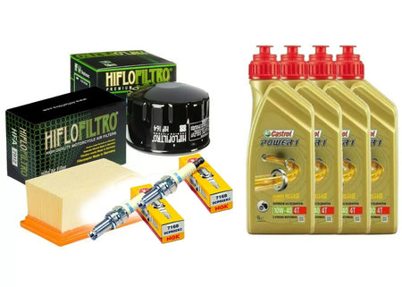 KIT TAGLIANDO 4 LITRI CASTROL 10W40 FILTRI HIFLO OLIO ARIA CANDELE BMW R 1200 S