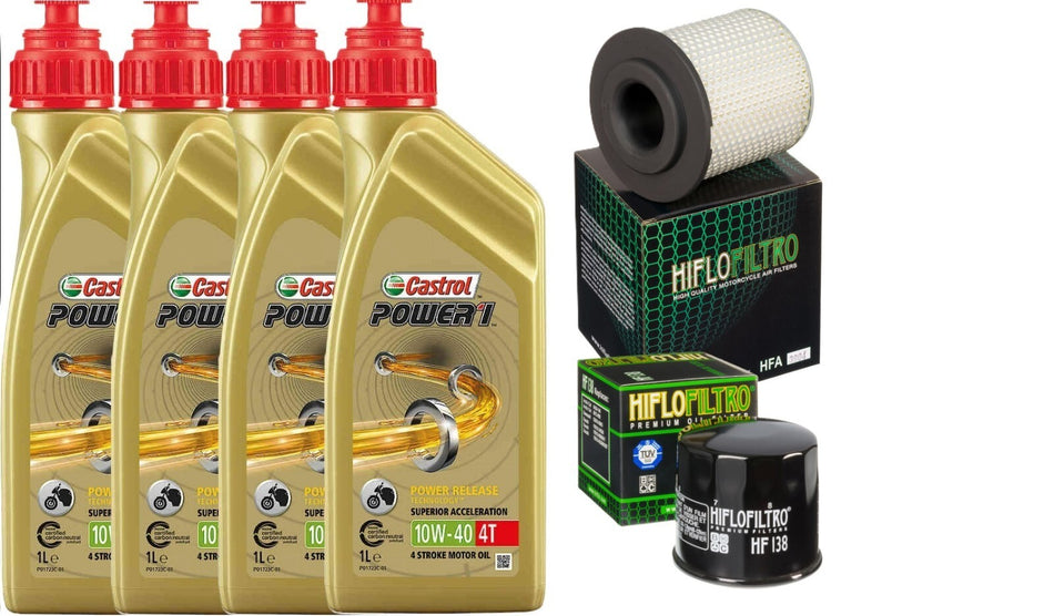 SUZUKI GSX-r 1100 1986 1987 1988 TAGLIANDO CASTROL 10W40 FILTRO ARIA OLIO HIFLO