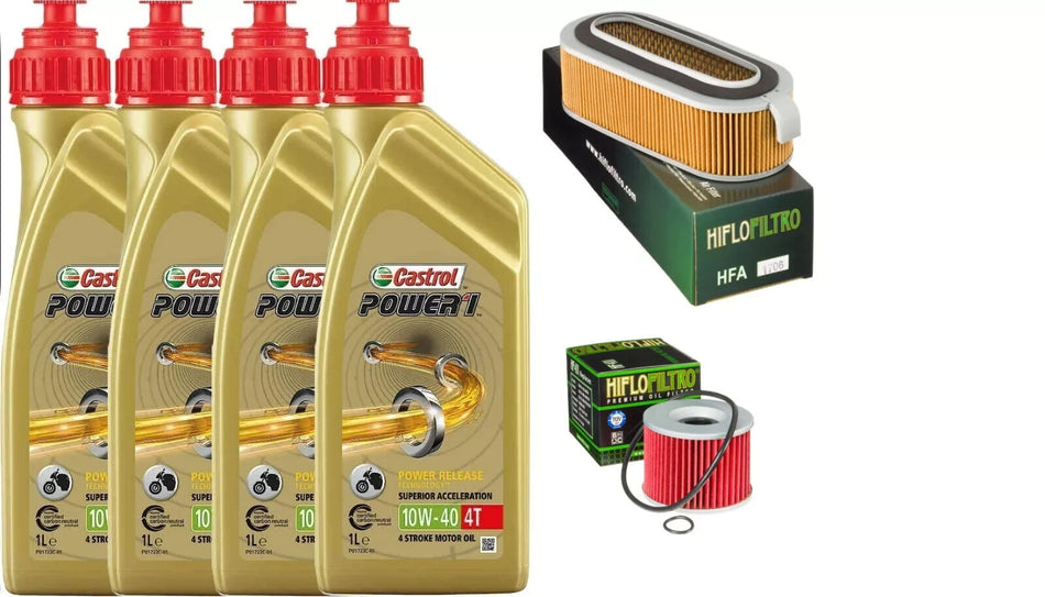 HONDA CB 750 1979 1985 TAGLIANDO CASTROL POWER 10W40 FILTRO ARIA OLIO HIFLO