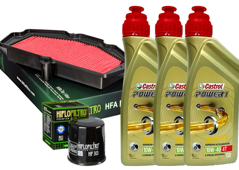 Kit tagliando Castrol 10W40 filtro olio aria X MOTO Kawasaki Vulcan Versys Z 650