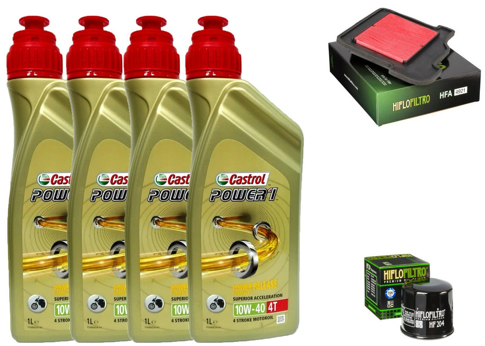 KIT TAGLIANDO YAMAHA TRACER 900 2018/2020  CASTROL 10W40 FILTRO ARIA OLIO HIFLO