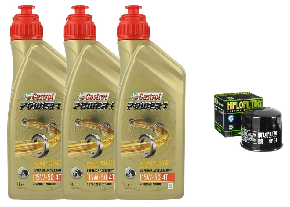 KIT/TAGLIANDO SUZUKI GV 700 1985 CASTROL POWER 1 15W50 FILTRO OLIO