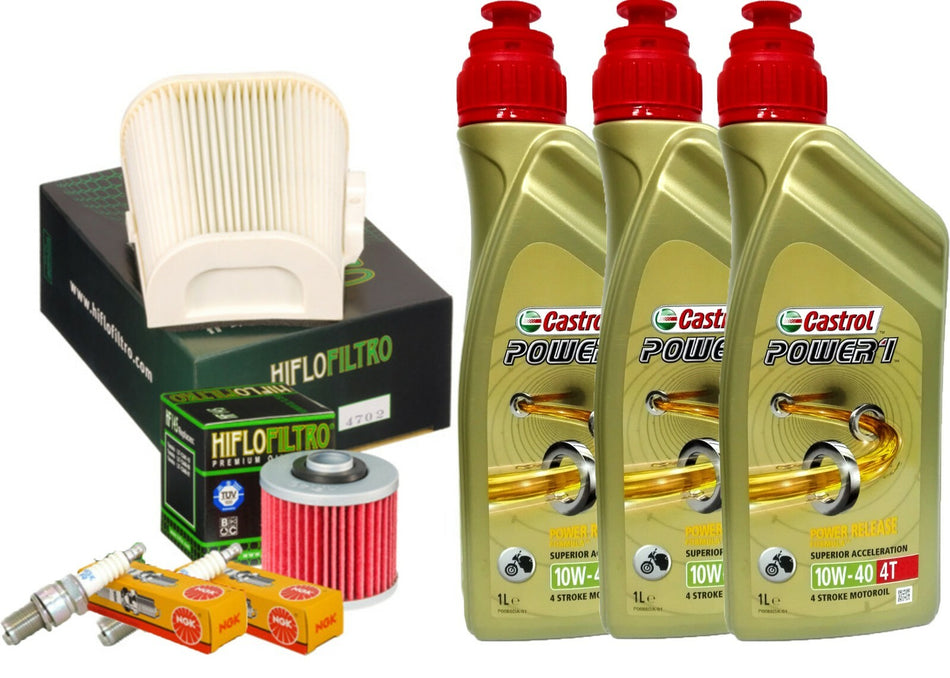 TAGLIANDO YAMAHA XV VIRAGO 700 750 84/99 CASTROL 10W40  FILTRO OLIO ARIA CANDELE