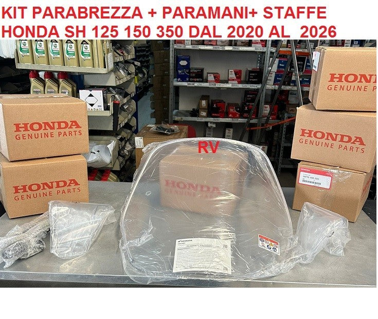 KIT 3 PEZZI HONDA PARABREZZA PARAMANI + HONDA  PER SH 125 150  SH 350 DAL 2026
