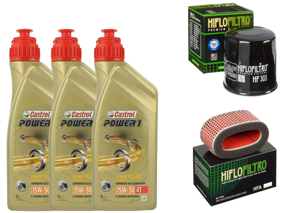 KIT/TAGLIANDO HONDA VT 750 SHADOW 1997 2002 CASTROL 15W50 FILTRI OLIO ARIA