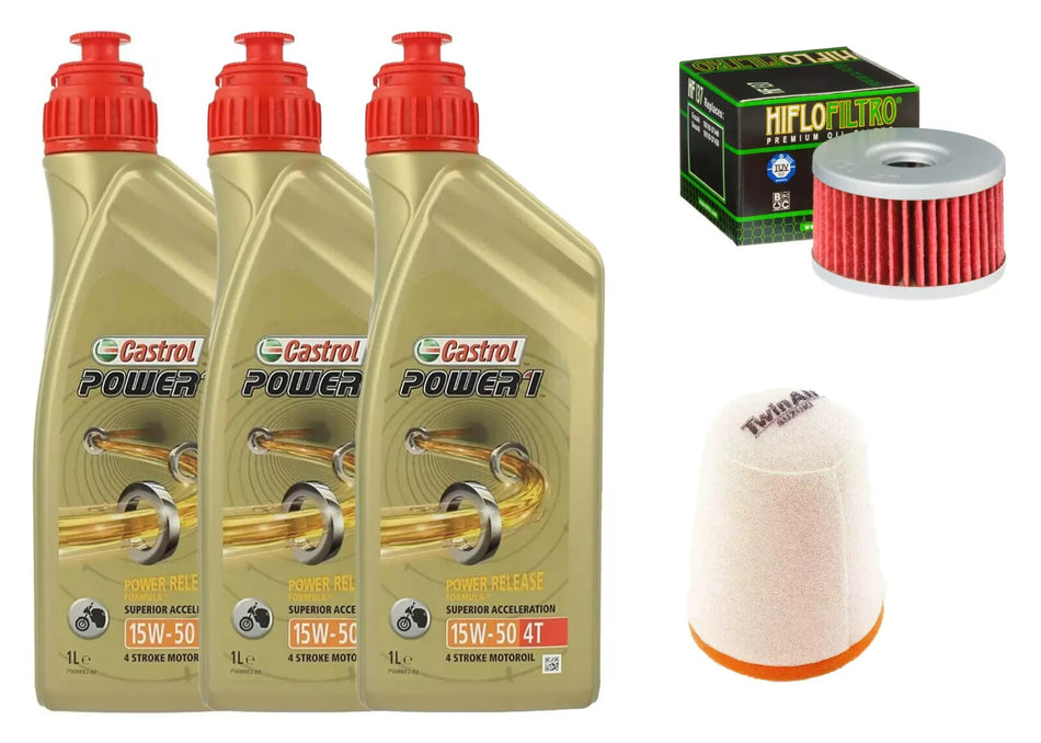 KIT/TAGLIANDO SUZUKI DR 600 R DAKAR 600 1986/1989 CASTROL 15W50 FILTRO ARIA OLIO