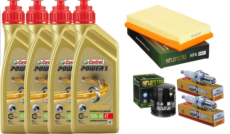 MOTO GUZZI CALIFORNIA 1100 2006 2012 TAGLIANDO CASTROL 10W40 ARIA OLIO CANDELE