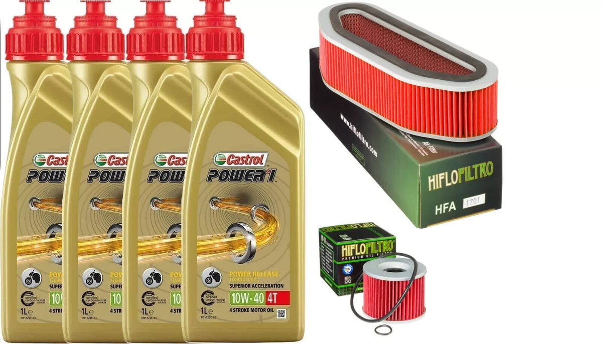 HONDA CB 750 1970 1978 TAGLIANDO CASTROL 10W40 FILTRO ARIA OLIO HIFLO
