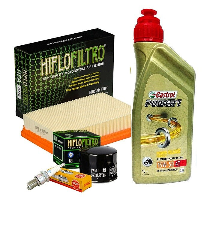 Kit tagliando  Castrol 15W50 filtro olio aria candele BMW R 1200 GS R 13/18