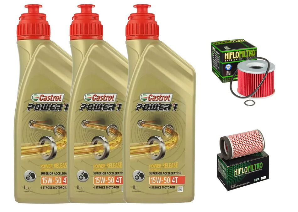 KIT/TAGLIANDO YAMAHA XJR 1300 2007 2015 CASTROL 15W50 FILTRI OLIO ARIA