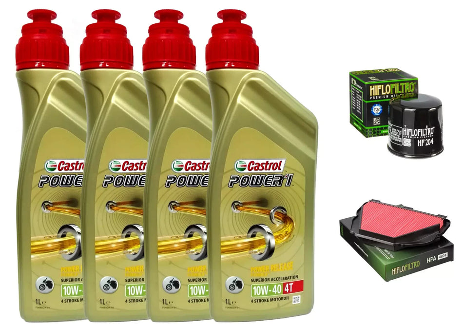 KIT/TAGLIANDO YAMAHA YZF R1 1000 2015/16 CASTROL POWER 1 10W40 FILTRO OLIO ARIA