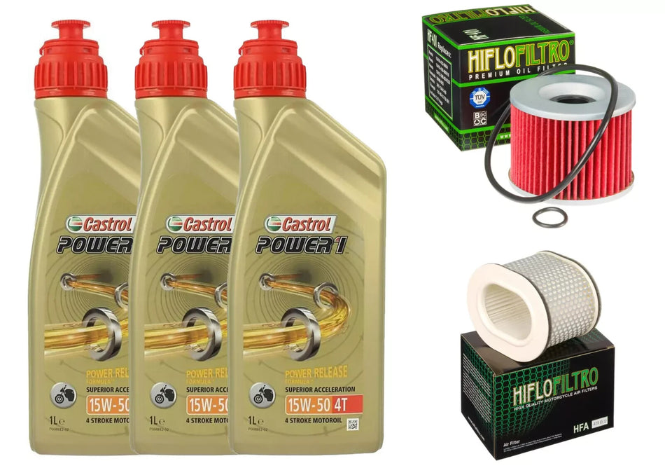 KIT/TAGLIANDO YAMAHA FZR 1000 CASTROL 15W50 FILTRO OLIO ARIA