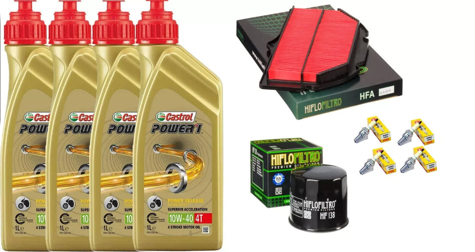 SUZUKI GSX-R600 2001 2003 TAGLIANDO CASTROL 10W40 FILTRO ARIA OLIO CANDELE