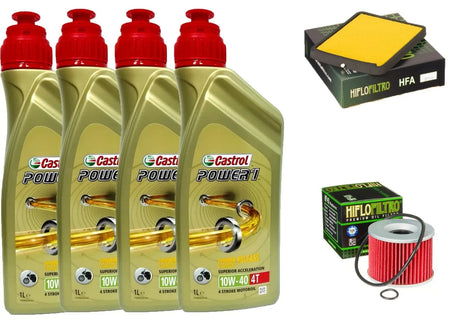 KIT TAGLIANDO KAWASAKI ZX 750 1990  CASTROL 10W40 FILTRO OLIO FILTRO ARIA HIFLO 