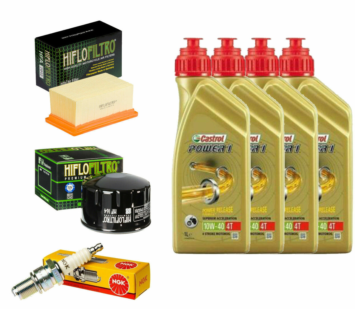 KIT TAGLIANDO 4 LITRI CASTROL 10W40 FILTRO OLIO ARIA CANDELE BMW R 1200 R