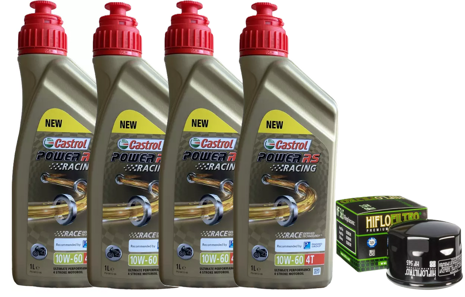 KIT TAGLIANDO MOTO GUZZI CALIFORNIA AUDACE 1400 CASTROL RACING 10W60 FILTRO OLIO