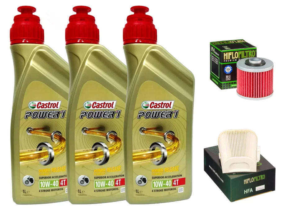 KIT/TAGLIANDO YAMAHA XV/VIRAGO/750 1992-1999 CASTROL POWER  1 10W40 F OLIO ARIA