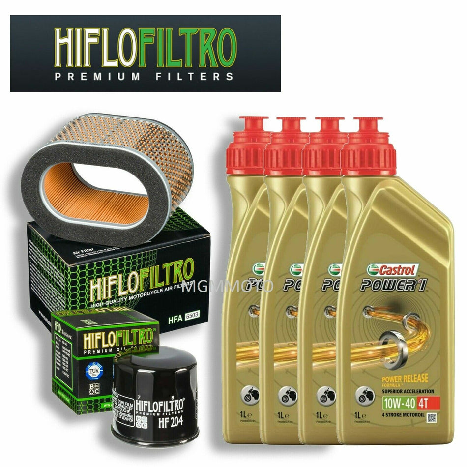 TRIUMPH 955 I DAYTONA 2005/2006 TAGLIANDO CASTROL 10W40 FILTRO OLIO ARIA HIFLO