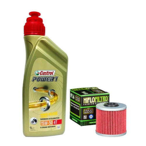 KYMCO GTi 125 KIT TAGLIANDO CASTROL POWER 1 15W50 FILTRO OLIO