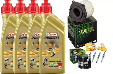 SUZUKI GSX 1100 1988 1996 TAGLIANDO CASTROL POWER  10W40 FILTRO ARIA OLIO CANDEL