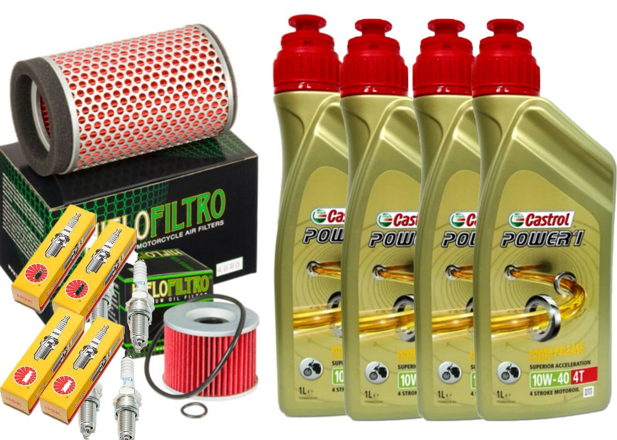 KIT TAGLIANDO YAMAHA XJR 1300 20072015 CASTROL 10W40 FILTRO OLIO ARIA CANDELE 