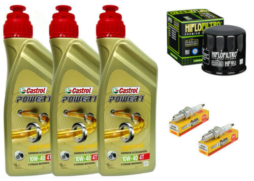 KIT TAGLIANDO HONDA FJS 400 600 SILVER WING CASTROL 10W40 FILTRO OLIO CANDELE