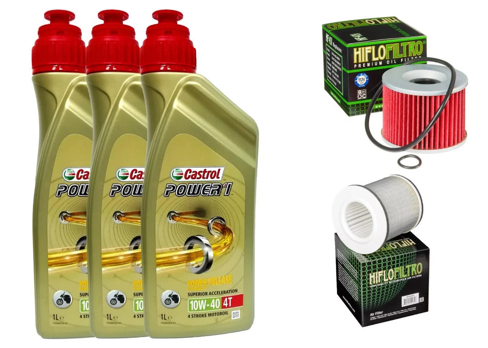 KIT/TAGLIANDO YAMAHA FZ / FZR 750 / 1000 CASTROL POWER 1 10W40 FILTRO OLIO ARIA