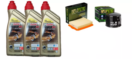 BMW F 900 R 2020 2024 TAGLIANDO CASTROL 5W40 RACING FILTRO ARIA OLIO HIFLO