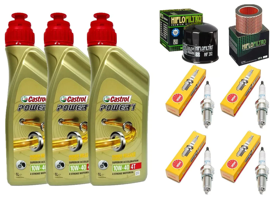 TAGLIANDO HONDA VF500 F-F2 1984 AL 1987 FILTRO ARIA OLIO CANDELA CASTROL 10W40