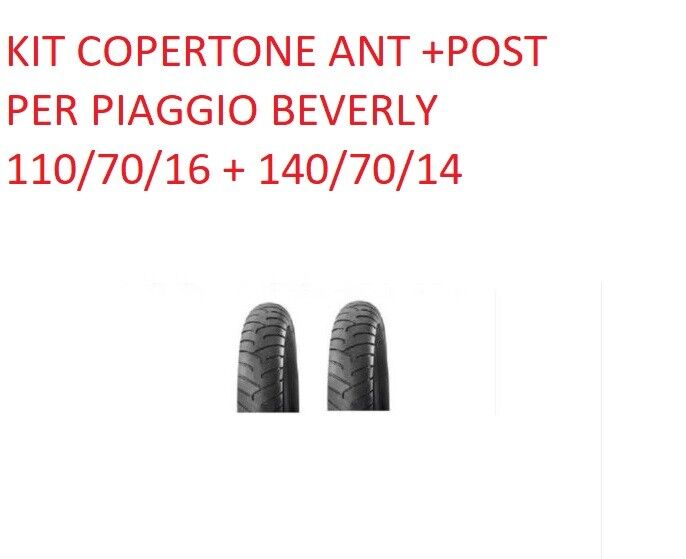 KIT COPERTONE ANT + POST PIAGGIO BEVERLY 110/70/16 +140/70/14  DESTONE  