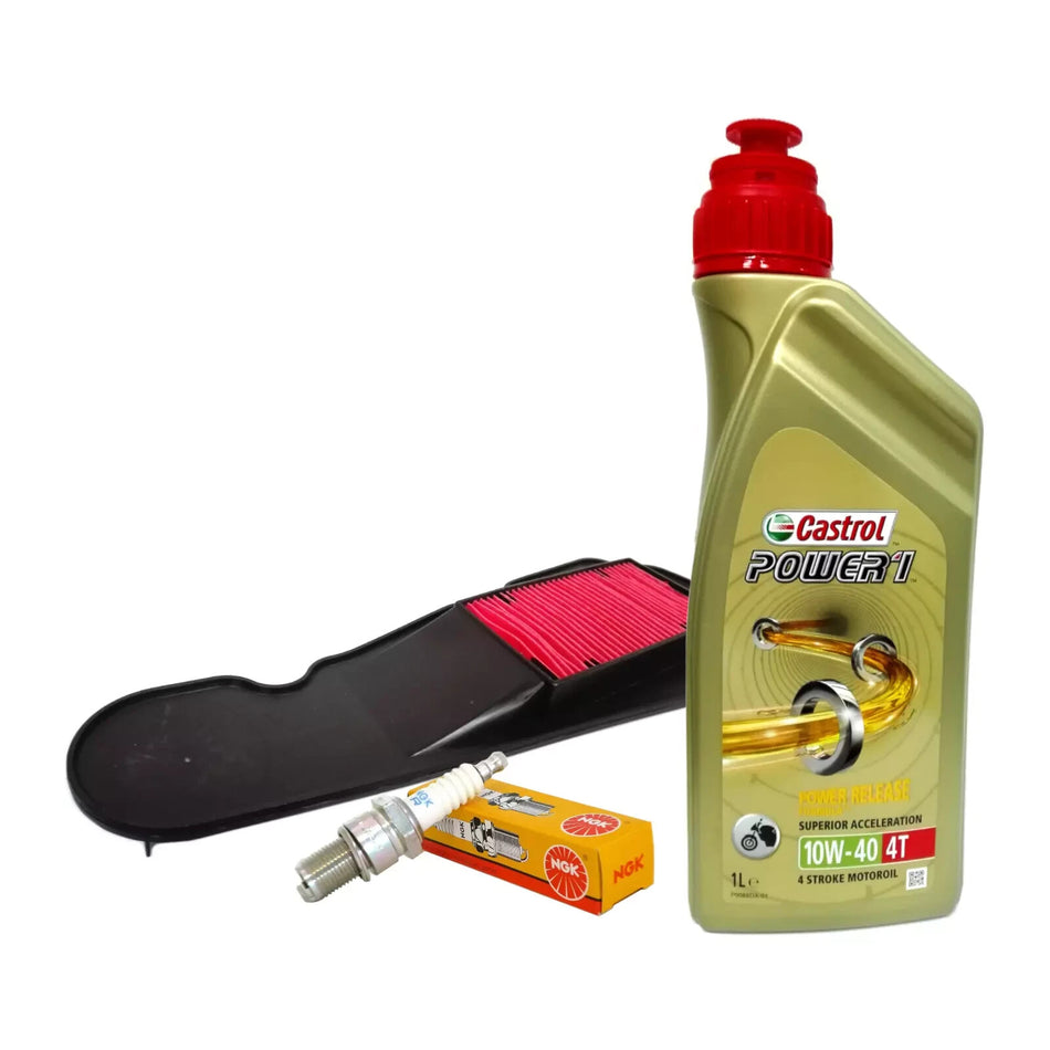Kit/tagliando Honda NSC/Vision/110 2011 Castrol 10W40 olio filtro aria candela