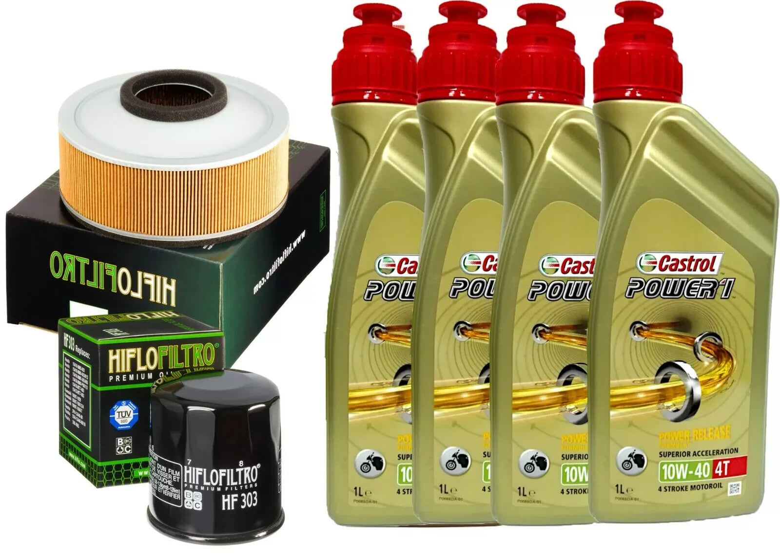KIT/TAGLIANDO CASTROL 10W40 FILTRO OLIO ARIA KAWASAKI VN 800 VULCAN 1995 AL 2002