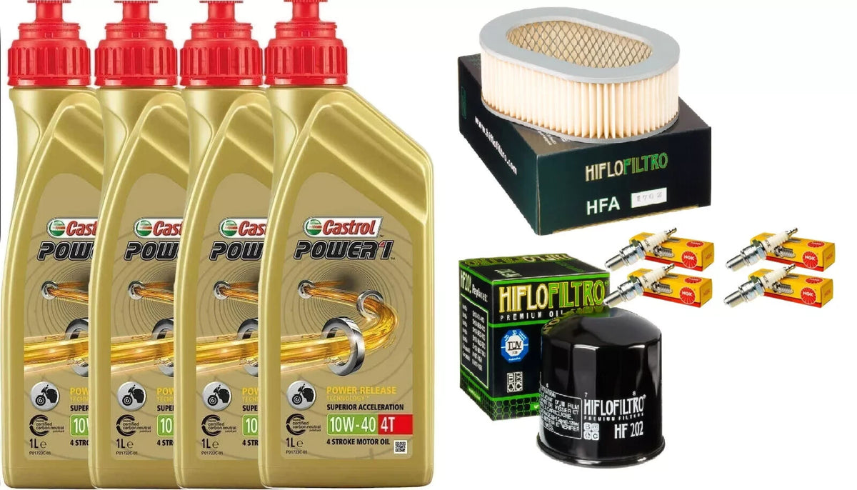 HONDA VF 750 MAGNA 1982 1986 TAGLIANDO CASTROL 10W40 FILTRO ARIA OLIO CANDELE