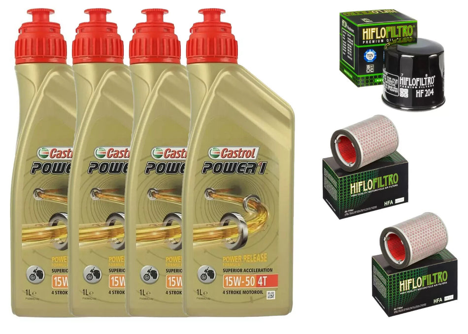 KIT TAGLIANDO HONDA CBR/1000 RR FIREBLADE CASTROL POWER 1 15W50/FILTRO OLIO ARIA