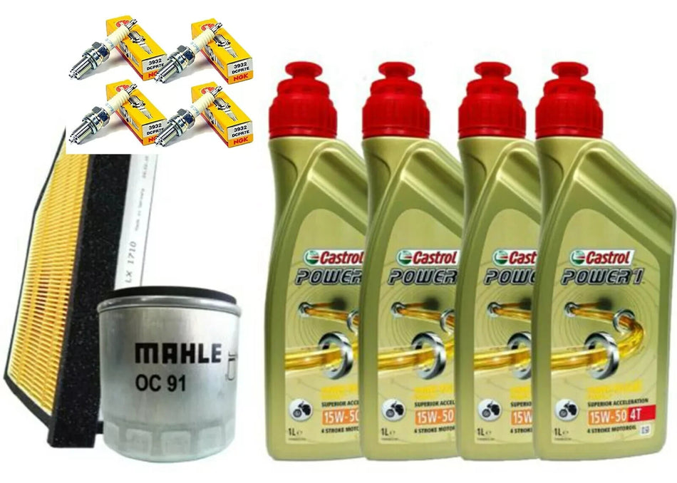 KIT/TAGLIANDO BMW K 1200 GT 2003/2004 Castrol 15W50 filtro olio aria candele