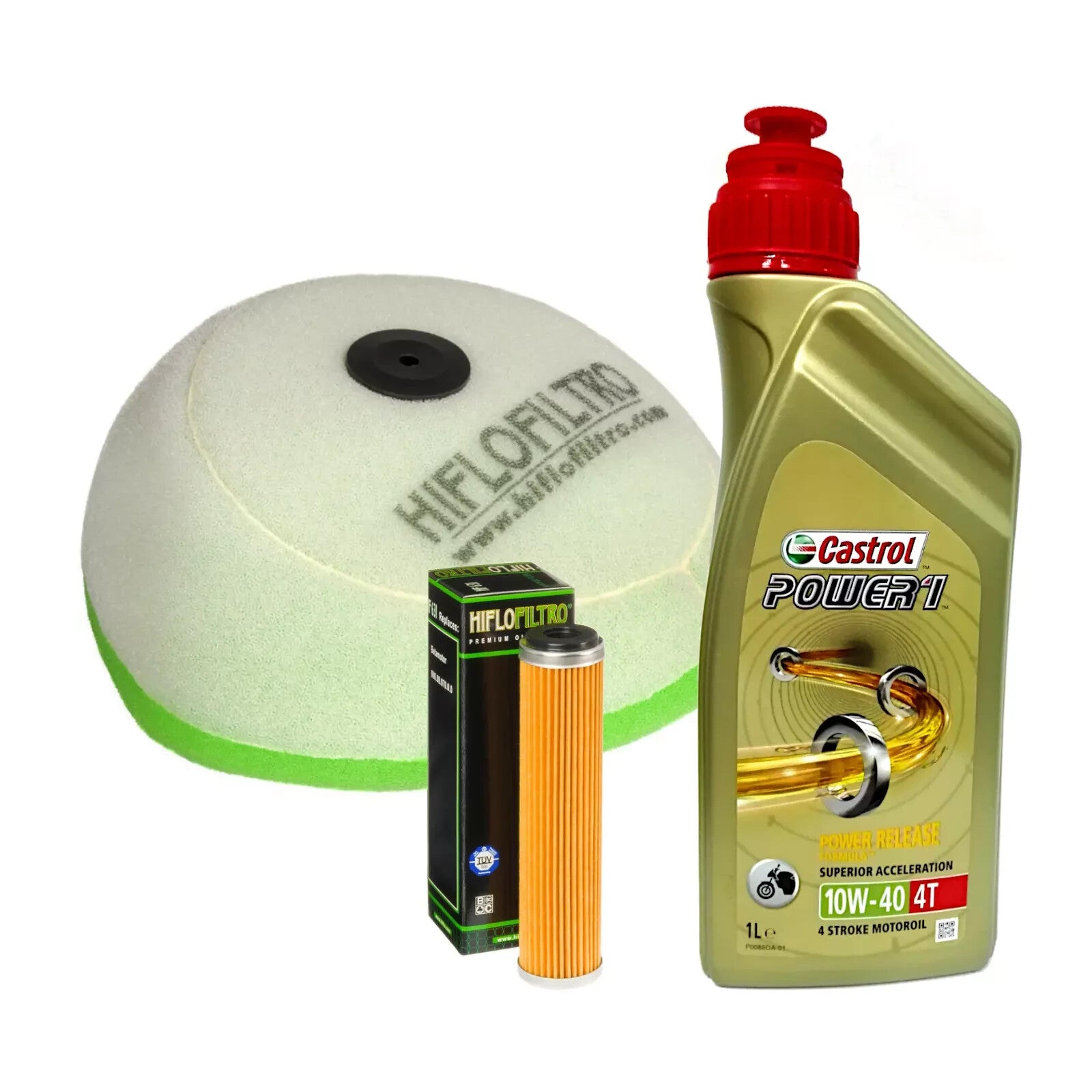 Kit tagliando Castrol 10W40 filtro olio aria PER Beta Enduro RR 350 450 480 520
