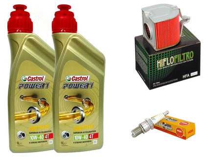 KIT TAGLIANDO HONDA CN/SPAZIO/HEXAGON 250 CASTROL 10W40 FILTRO ARIA CANDELA