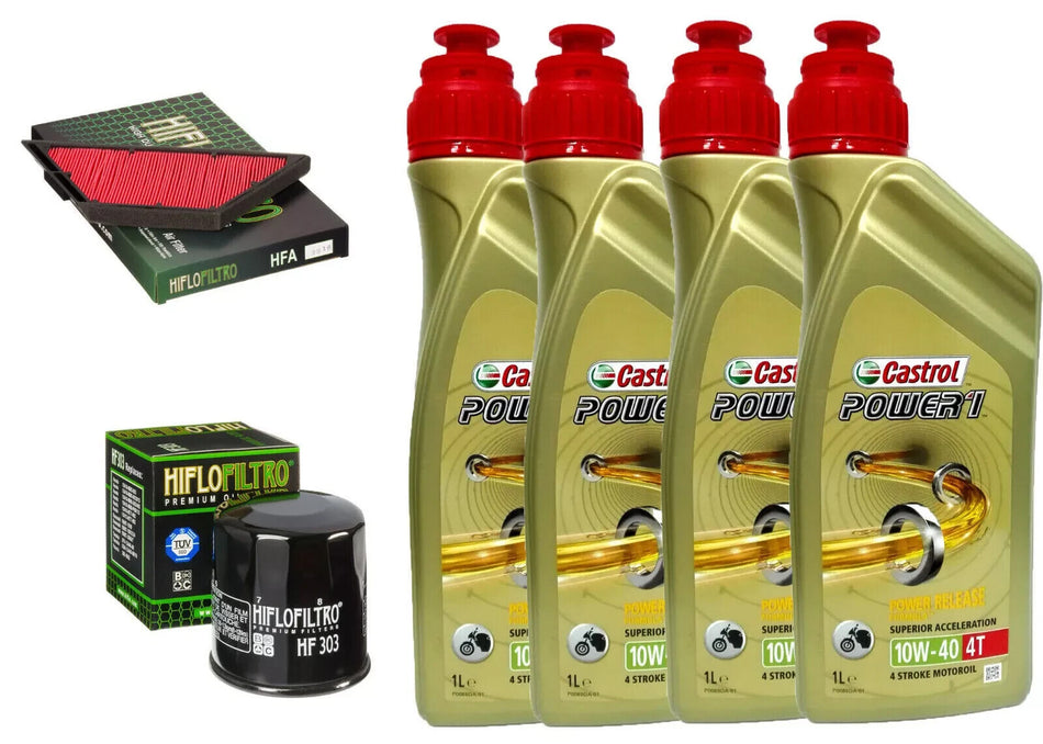TAGLIANDO KAWASAKI ZX 14 2006 2011 OLIO CASTROL 10W40 FILTRO OLIO ARIA HIFLO