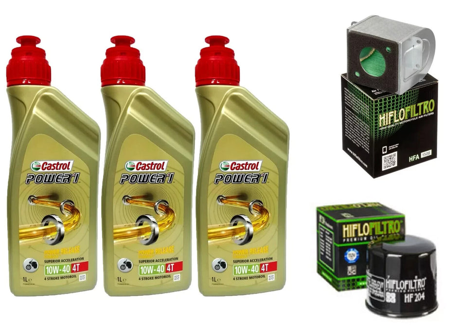 HONDA CB CBR 500 F / X / R KIT TAGLIANDO CASTROL POWER 1 10W40 FILTRO OLIO ARIA