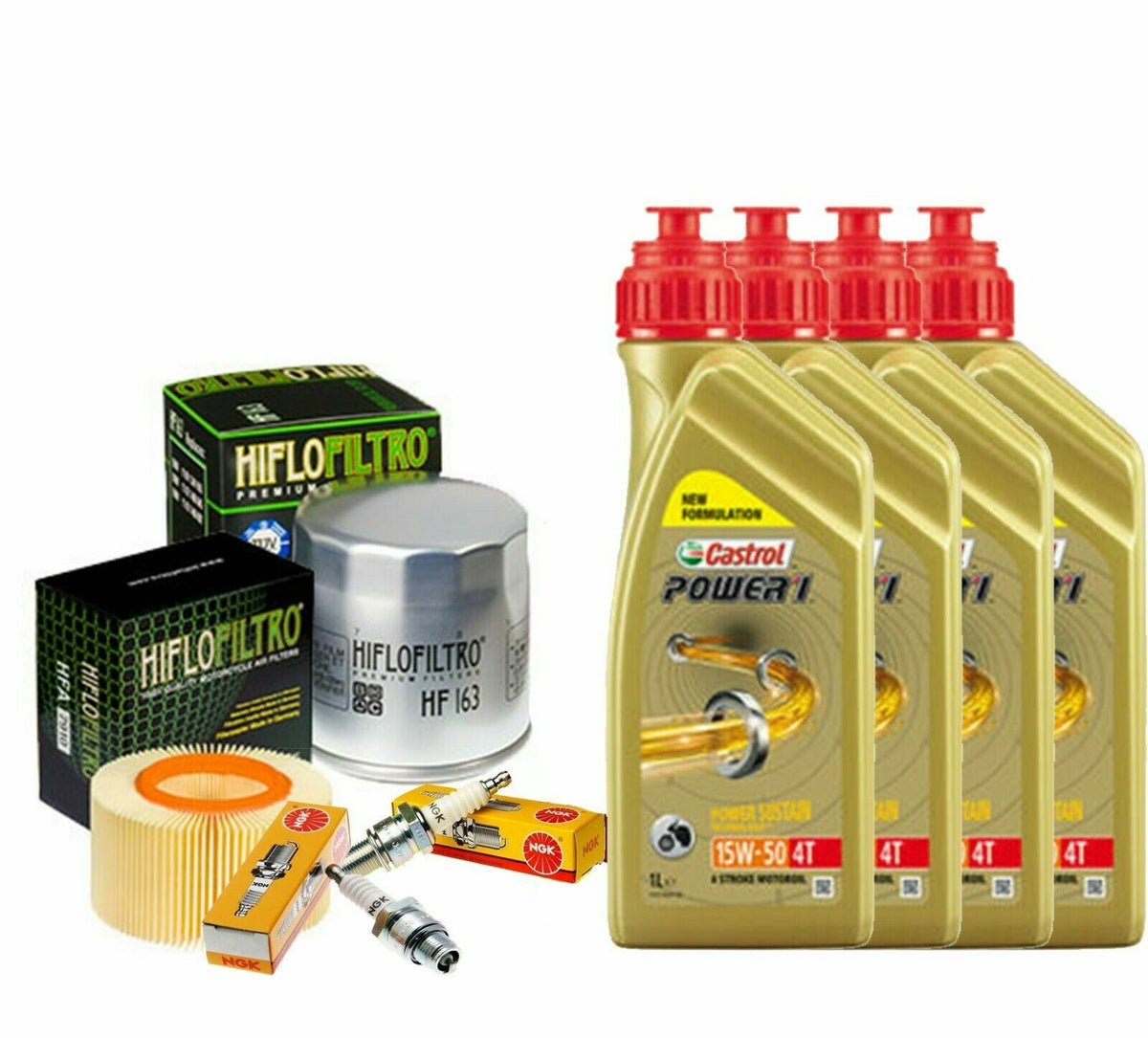 KIT TAGLIANDO CASTROL 15W50 FILTRO OLIO ARIA CANDELE BMW R 1150 GS ADVENTURE