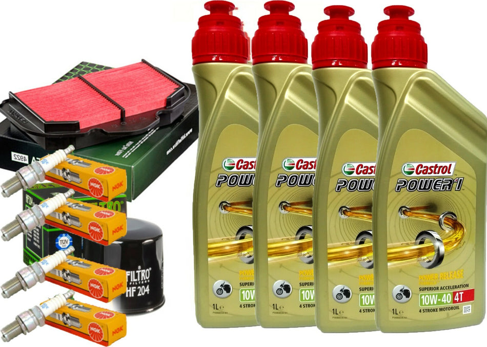 TAGLIANDO XT 1200 Z SUPER TENERE YAMAHA CASTROL 10W40 FILTRO OLIO ARIA CANDELE