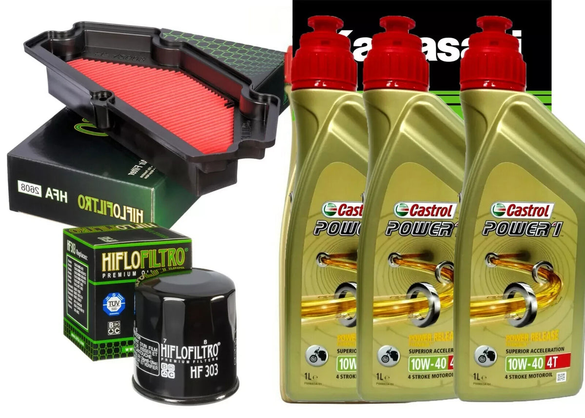 Kit tagliando Castrol 10W40 filtro olio aria X MOTO Kawasaki Vulcan Versys Z 650