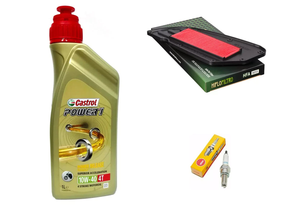KYMCO PEOPLE S I ABS 125/150 KIT/TAGLIANDO 1L CASTROL 10W40 FILTRO ARIA CANDELA