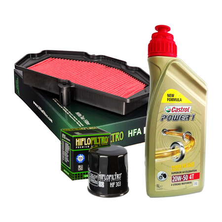 Kit tagliando Castrol 20W50 filtro olio aria Kawasaki Vulcan Versys Z 650