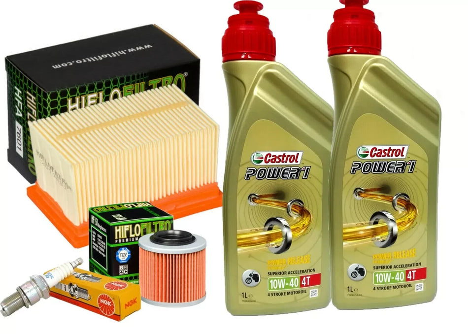 KIT/TAGLIANDO BMW F 650/CS G 650 CASTROL POWER 1 10W40/FILTRO OLIO ARIA CANDELA