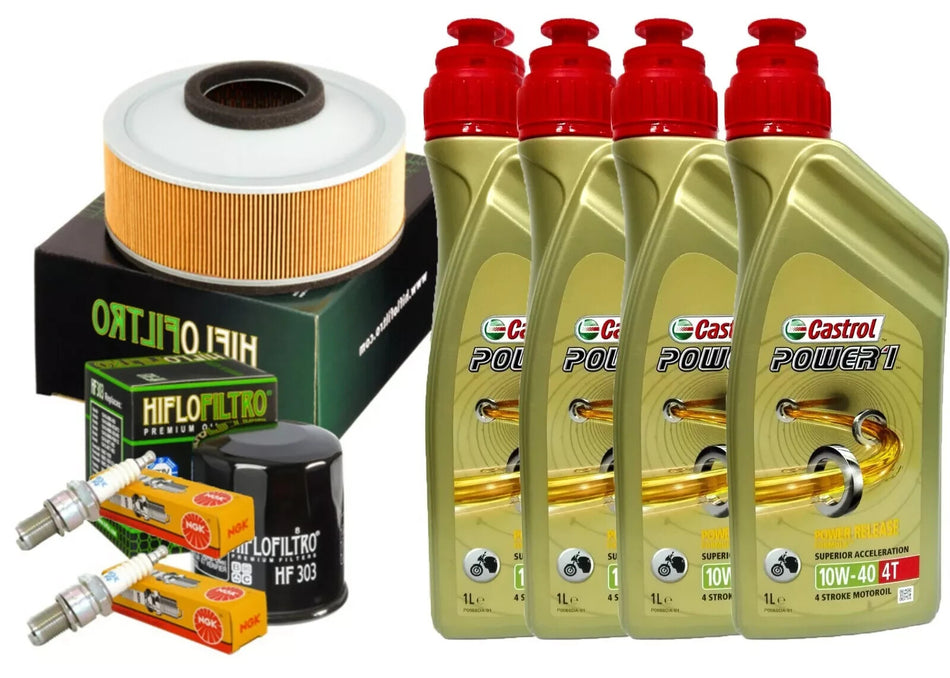 TAGLIANDO KAWASAKI VN 800 DRIFTER 2001 2002 CASTROL 10W40 F. OLIO ARIA CANDELE