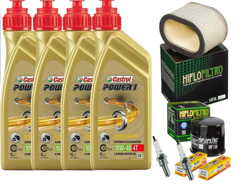 SUZUKI TL 1000 1997 2000 TAGLIANDO CASTROL 10W40 FILTRO ARIA OLIO CANDELE